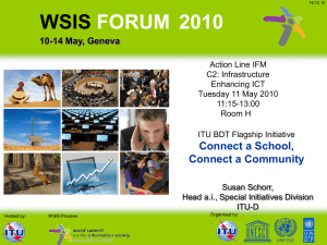 WSIS FORUM 2010 10-14 May, Geneva