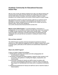 Academic Community for Educational Success Action Plan