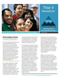 Title V Newsletter Spring 2016