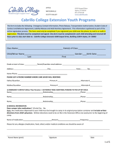 Cabrillo College Extension Youth Programs