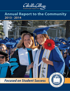 Annual Report to the Community  Focused on Student Success 2013 - 2014