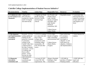 Cabrillo College Implementation of Student Success Initiative*