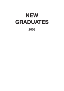 NEW GRADUATES 2008