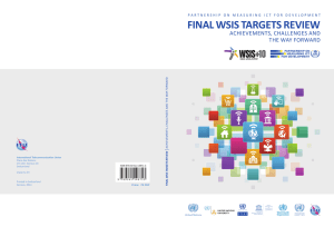 FINAL WSIS TARGETS REVIEW ACHIEVEMENTS, CHALLENGES AND THE WAY FORWARD