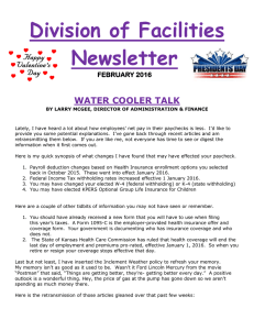 Division of Facilities Newsletter  WATER COOLER TALK