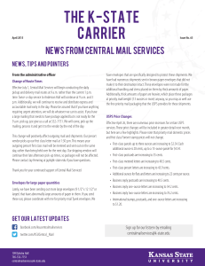 The K-State Carrier News from Central Mail Services news, tips and pointers