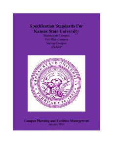 Specification Standards For Kansas State University Manhattan Campus