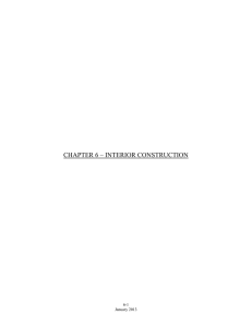 CHAPTER 6 – INTERIOR CONSTRUCTION 6-1 January 2013