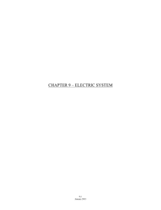 CHAPTER 9 – ELECTRIC SYSTEM 9-1 January 2013