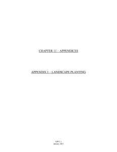 CHAPTER 11 – APPENDICES APPENDIX 1 – LANDSCAPE PLANTING APP 1-1