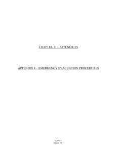 CHAPTER 11 – APPENDICES APPENDIX 4 – EMERGENCY EVACUATION PROCEDURES APP 4-1