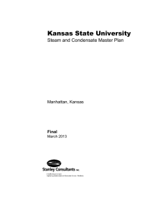 Kansas State University Steam and Condensate Master Plan  Manhattan, Kansas