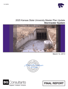 FINAL REPORT 2025 Kansas State University Master Plan Update Stormwater System