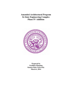 Amended Architectural Program K-State Engineering Complex Phase IV Addition