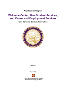 Welcome Center, New Student Services, and Career and Employment Services Architectural Program