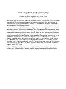 Cabrillo College Student-Athlete Concussion Policy