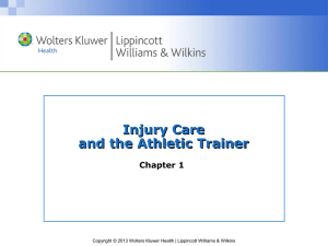 Injury Care and the Athletic Trainer Chapter 1
