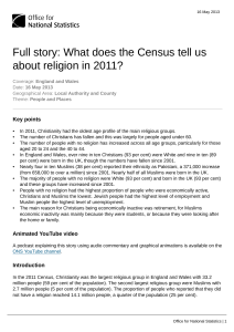 Full story: What does the Census tell us Key points