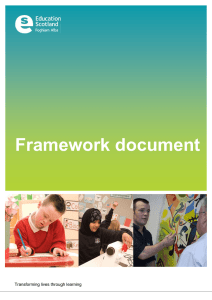 Framework document Transforming lives through learning