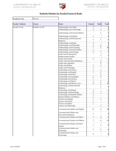 L-UNIVERSITA' TA' MALTA UNIVERSITY OF MALTA