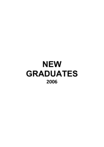 NEW GRADUATES 2006