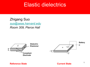 Elastic dielectrics Zhigang Suo  Room 309, Pierce Hall