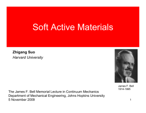 Soft Active Materials Zhigang Suo Harvard University