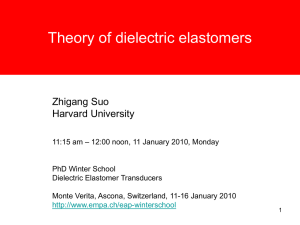 Theory of dielectric elastomers Zhigang Suo Harvard University