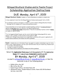 Scholarship Application Instructions DUE: Monday, April 6 , 2015!