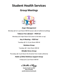 Student Health Services Group Meetings