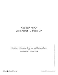 Access+ HMO Zero Admit 10-Broad DP