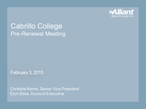 Cabrillo College Pre-Renewal Meeting February 3, 2015