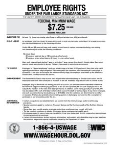 $7.25 EMPLOYEE RIGHTS FEDERAL MINIMUM WAGE