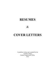 RESUMES COVER LETTERS  &amp;