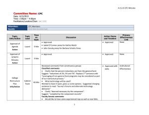 Committee Name:  CPC