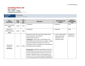 Committee Name:  CPC