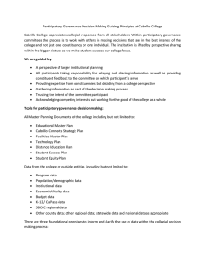 Participatory Governance Decision Making Guiding Principles at Cabrillo College