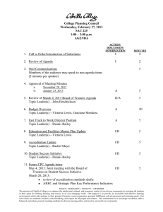 College Planning Council Wednesday, February 27, 2013 SAC 225