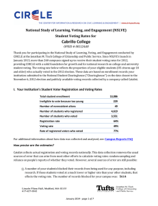 Cabrillo College National Study of Learning, Voting, and Engagement (NSLVE)