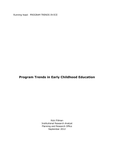 Program Trends in Early Childhood Education