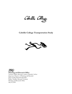 Cabrillo College Transportation Study  Planning and Research Office