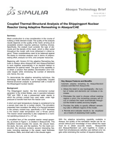 Abaqus Technology Brief Coupled Thermal-Structural Analysis of the Shippingport Nuclear