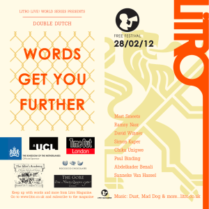 WORDS GET YOU FURTHER 2 8 / 0 2 / 1 2