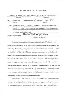 Redacted for privacy 4LJJ3) 19I presented on Abstract approved: