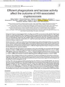 Efficient phagocytosis and laccase activity affect the outcome of HIV-associated cryptococcosis Clinical medicine