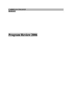 Program Review 2006 CABRILLO COLLEGE  Bookstore