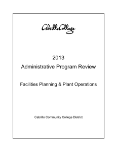 2013 Administrative Program Review  Facilities Planning &amp; Plant Operations