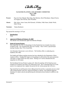 FACILITIES PLANNING AND ADVISORY COMMITTEE  May 5, 2005  Minutes  Present: