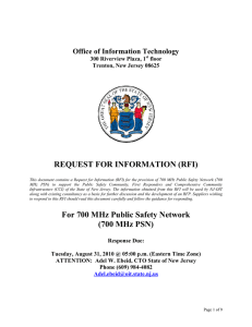 REQUEST FOR INFORMATION (RFI)  Office of Information Technology 300 Riverview Plaza, 1