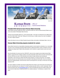 President Kirk Schulz to leave Kansas State University 